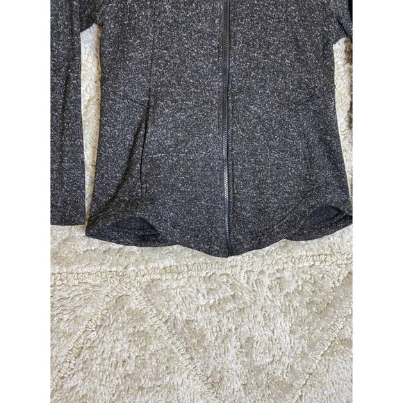 Eddie Bauer Womens Full Zip Hoodie Black Gray Heather Lightweight Size Small - Picture 2 of 11
